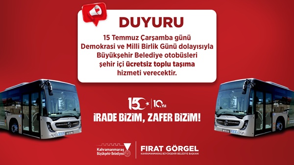 Kahramanmaraş Büyükşehir Belediyesi, 15 Temmuz Demokrasi ve Milli Birlik Günü