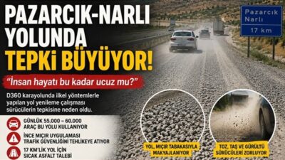 Karayollarının Pazarcık-Narlı Yolundaki Çalışmasına Vatandaş Tepkisi: “İnsan Hayatı Bu Kadar