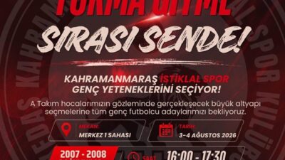 Kahramanmaraş İstiklalspor genç yeteneklerini seçiyor A takım hocalarının gözleminde gerçekleşecek