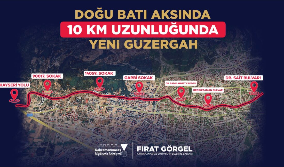 Büyükşehir Belediyesi, Dr. Sait Bulvarı’ndan Kayseri Yolu’na uzanan ve doğu