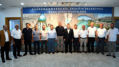 Onikişubat Muhtarlar Derneği Başkanı Ramazan Gürbak ve ilçede görev yapan
