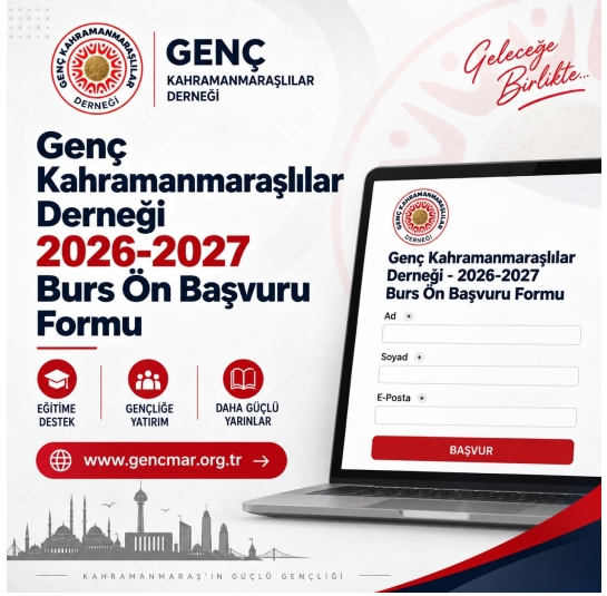 Genç Kahramanmaraşlılar Derneği (GENÇMAR), 2026-2027 Eğitim-Öğretim Dönemi Burs Programı başvuru