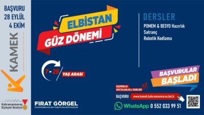 Büyükşehir Belediyesinin Meslek Edindirme Kursları; Elbistan, Çağlayancerit, Andırın ve Ekinözü’nde