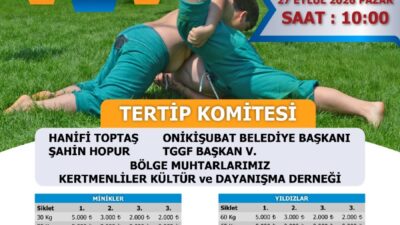   Onikişubat Belediyesi, Türkiye Geleneksel Güreşler Federasyonu iş birliğinde düzenleyeceği