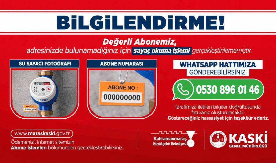 KASKİ tarafından yapılan açıklama şöyle: KASKİ Genel Müdürlüğü olarak, abonelerimizin