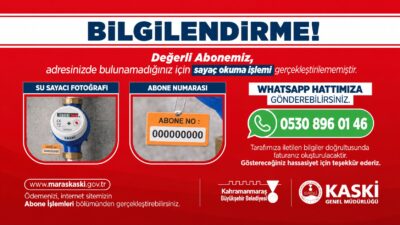 KASKİ tarafından yapılan açıklama şöyle: KASKİ Genel Müdürlüğü olarak, abonelerimizin