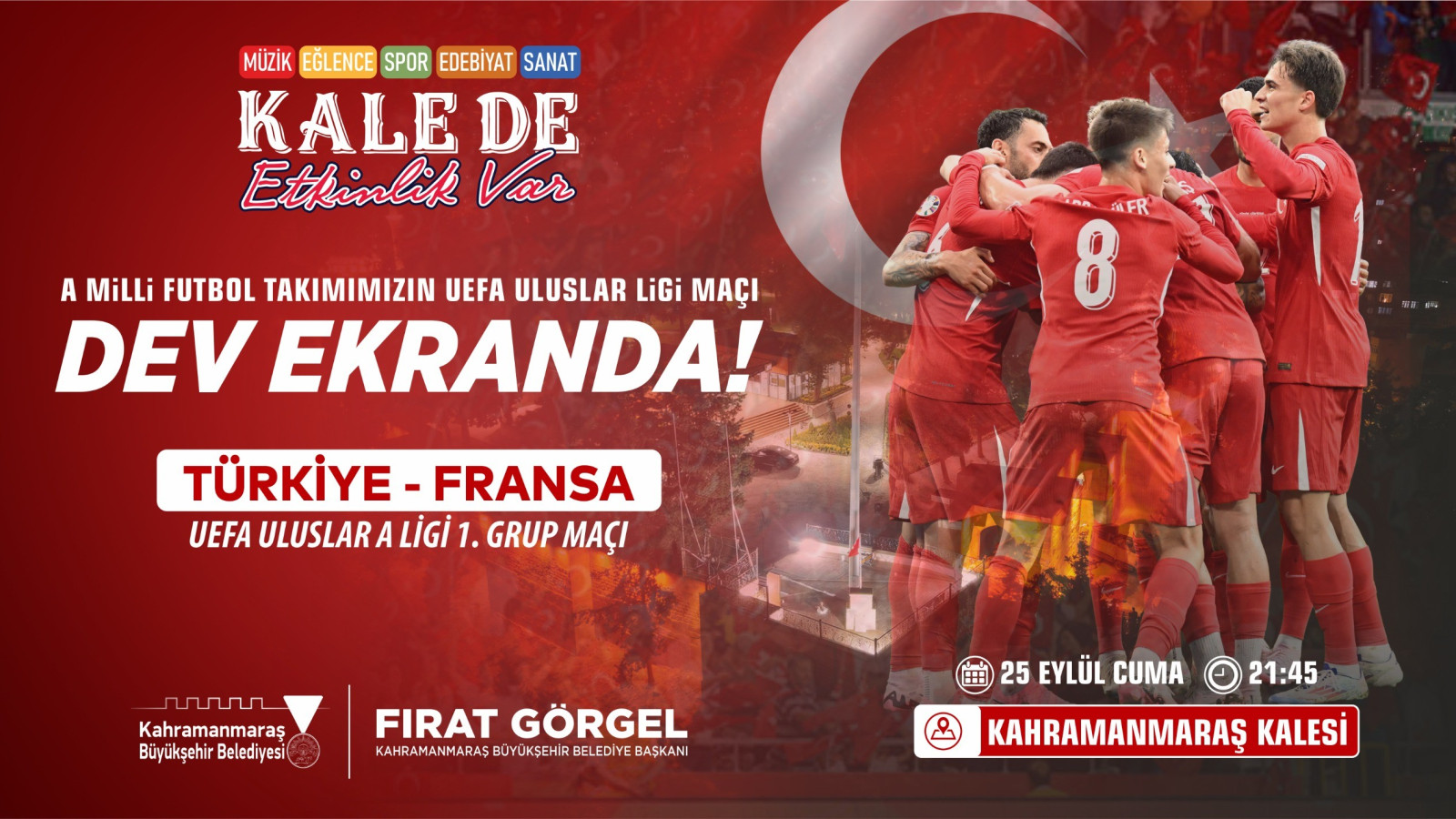 &nbsp; Büyükşehir Belediyesi, A Milli Futbol Takımı’nın UEFA Uluslar A Ligi
