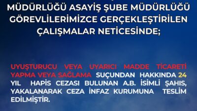 Kahramanmaraş İl Emniyet Müdürlüğü ekipleri, aranan şahıslara yönelik çalışmalarını sürdürüyor.