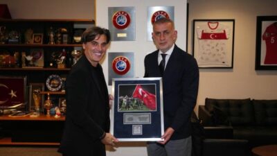 Türkiye Futbol Federasyonu Başkanı İbrahim Ethem Hacıosmanoğlu, Vincenzo Montella ile