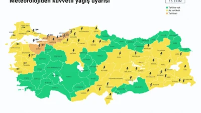 18 il için sarı ve turuncu kodlu uyarı Meteoroloji Genel