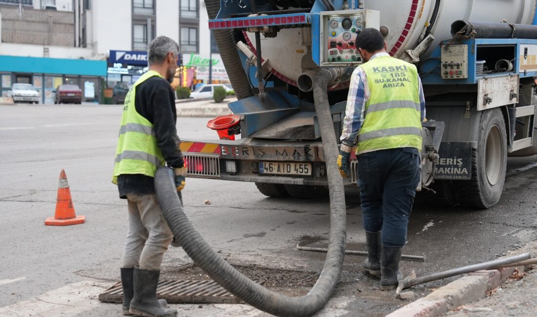 KASKİ, şehir merkezinde beklenen sağanak yağışlar öncesinde  ızgara, mazgal ve