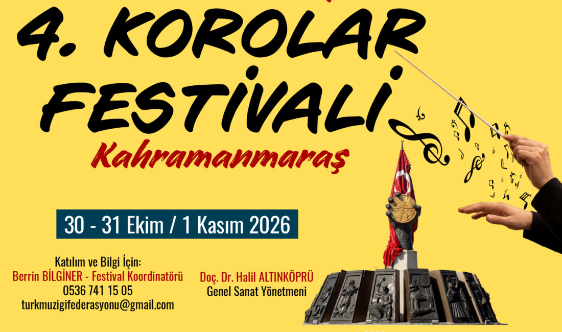    “Türkiye’nin Sesleri Kahramanmaraş’ta Buluşuyor” sloganıyla düzenlenecek festival, 29 Ekim–1