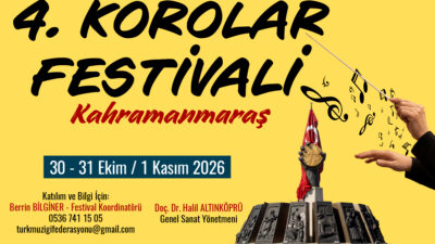    “Türkiye’nin Sesleri Kahramanmaraş’ta Buluşuyor” sloganıyla düzenlenecek festival, 29 Ekim–1