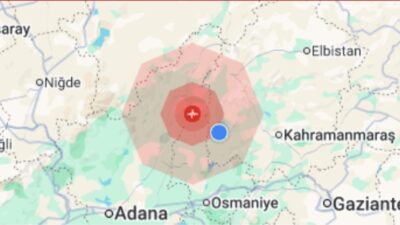 Adana ve Osmaniye’de 6 deprem meydana geldi Adana’nın Saimbeyli ilçesinde